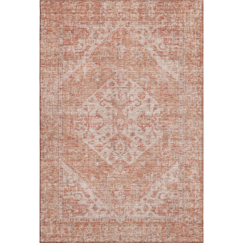 Premium Machine Washable Wayne AMF1104 Global Rug, Rectangle 9' x 12'