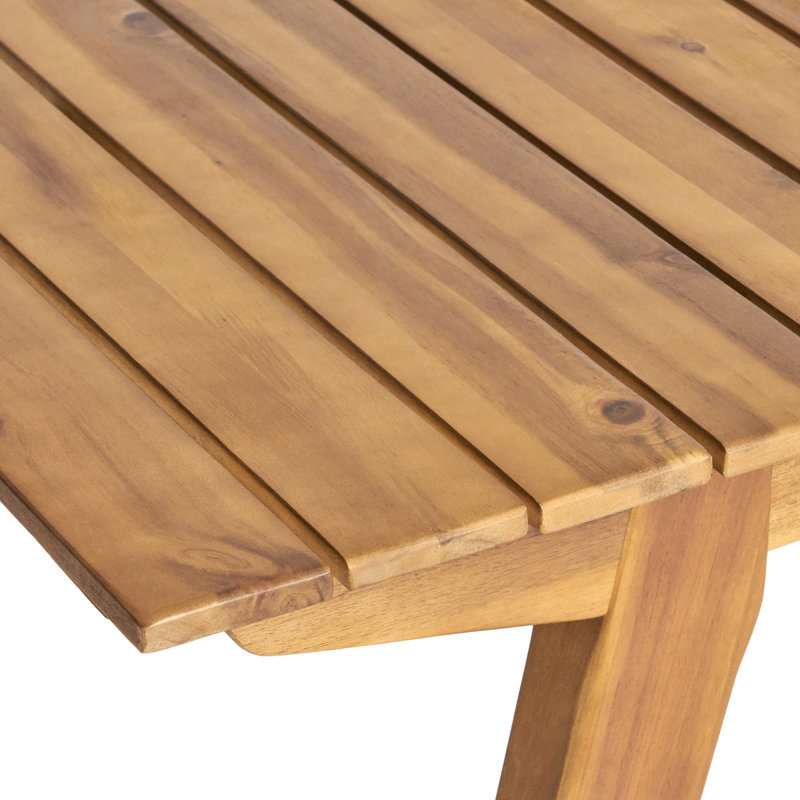 Table d'extérieur en bois 69 po - Finition pour une expérience délicieuse avec une détente supérieure