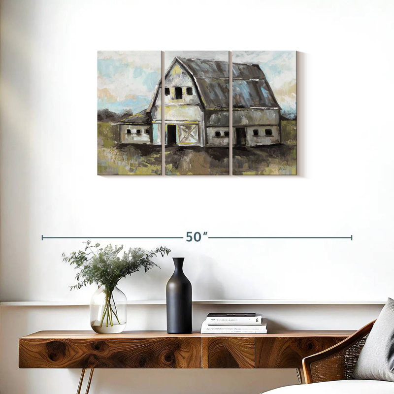 Lilie Tranquil Barn, 20" H x 33" W