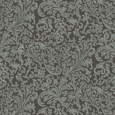 Florentine Vine - Papier peint obsidienne