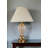 1Pc Elegant Crafted Table Lamp Glossy Base Contrasting Metallic Details Pleated Shade Modern Look Porcelain Rotary Switch, 100Watt-1889543411-1889543422