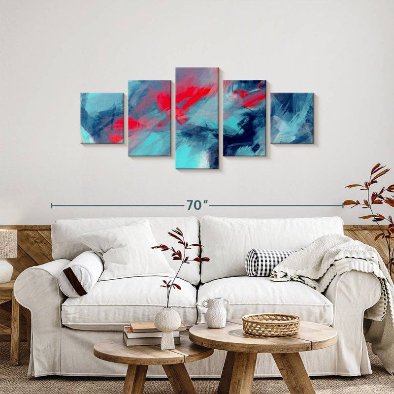 Abstract Color Field, 24" H x 55" W