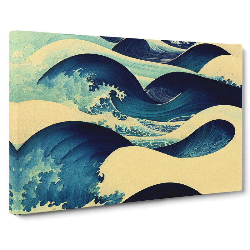 Japanese Ocean Waves Vol.2 - Wrapped Canvas, 35cm H x 50cm W x 3cm D