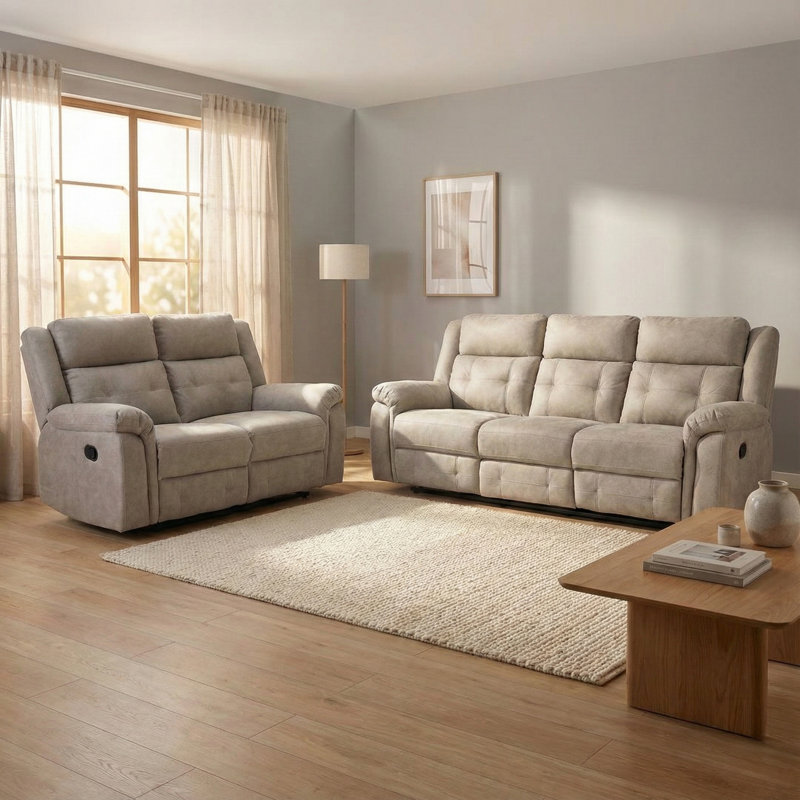 Bonachea 2 - Piece Living Room Set, Light Grey