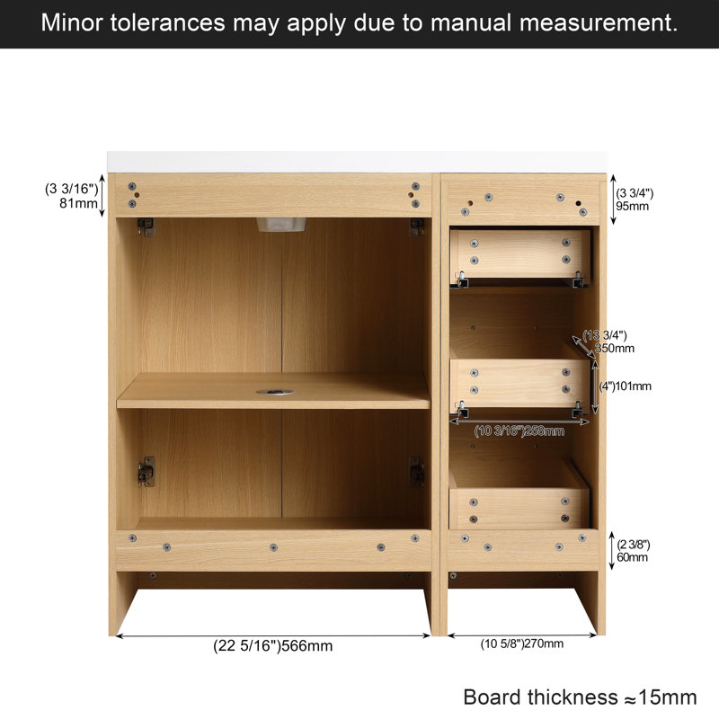  Meuble-lavabo autoportant modulaire 36 po