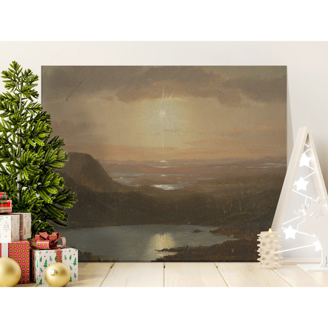 Landscape Canvas Wall Art, Mountain Lake Print, Gallery Wrapped Canvas, Ready to Hang, Sunset Scenery, Modern Home Decor, Archival Quality