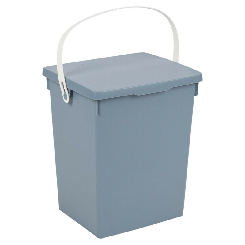 Eliott 5.5 Litre Recycling Bin, Blue/White