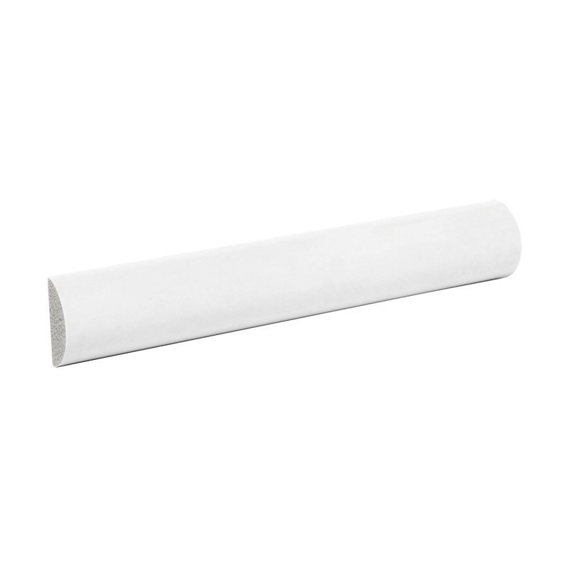 WM 120 1/2 in x 1 in x 6 in Long Recycled Polystyrene Half Round Moulding Sample