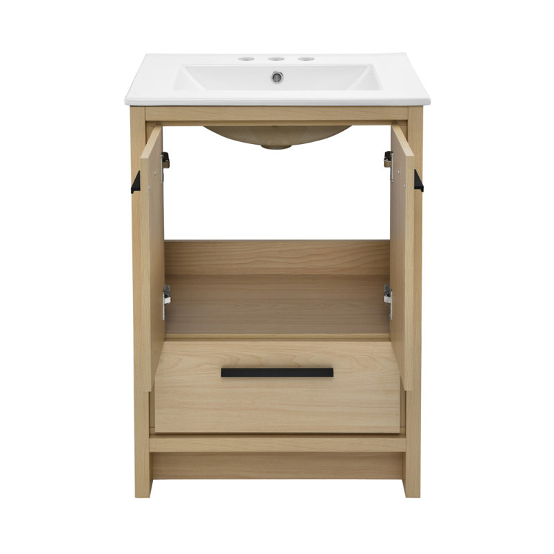 Virage 24" Freestanding, Bathroom Vanity, White, White, 3