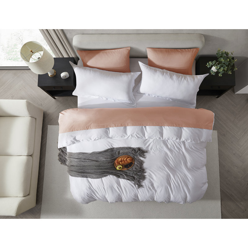Queen White Ultra Soft Pre-Washed Microfiber Duvet Cover Set