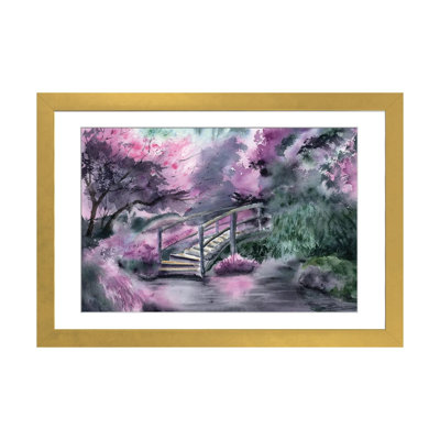 «Blossom Bridge», reproduction d'art sur papier encadré