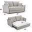 Élégant canapé modulaire en chenille gris avec canapé-lit et rangement fonctionnel