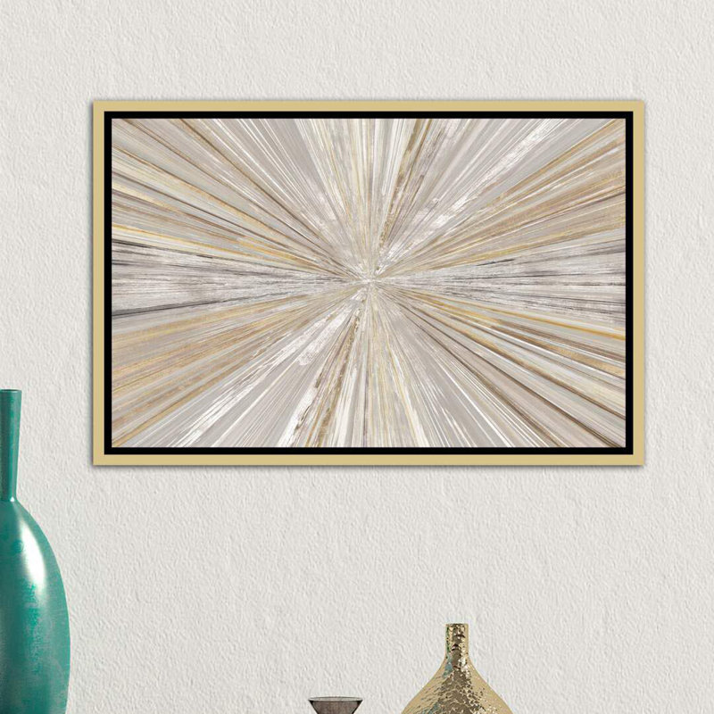 « scintillation light i » par tom reeves-print, H 32 po x l 48 po x P 1,5 po, Toile avec cadre photo, Doré