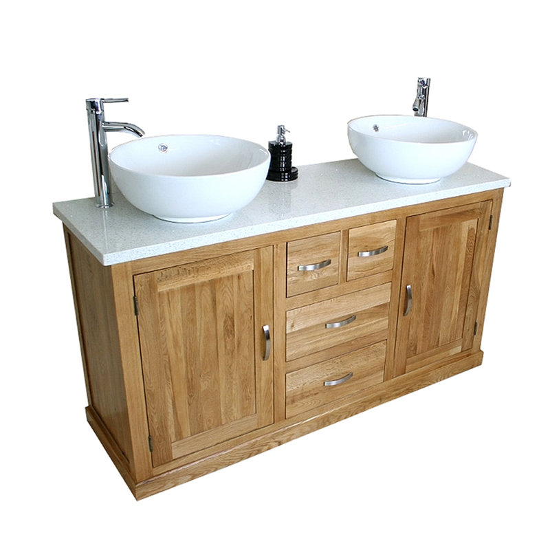 Aracely 1430mm Bathroom Vanity with Vessel Ceramic Basin, White