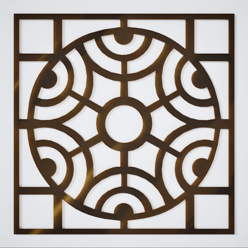 Grands panneaux muraux décoratifs en acrylique Walton, grand, l 23 3/8 po x H 23 3/8 po x T 1/8 po, miroir bronze, Bronze