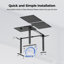 Bureau debout en forme de L de 55 pouces, bureau électrique à hauteur réglable pour le bureau à domicile, grand bureau d'ordinateur ergonomique avec 3 boutons de mémoire, gestion des câbles, bureau d'angle pour la maison et le bureau, noir-429423296-430396657