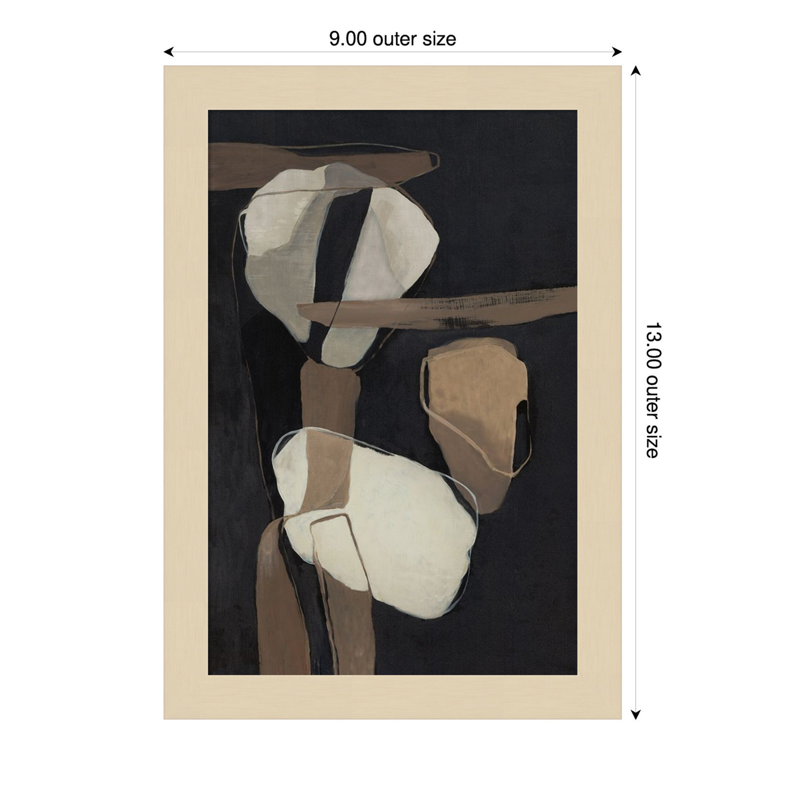 All Attached by Jacob q Wood Framed Wall Art Print, Brown, 13" H x 9" W
