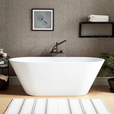 62" Danae Acrylic Freestanding Soaking Bathtub
