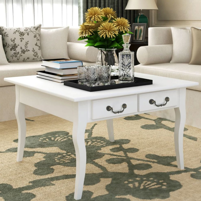 Table basse simple avec cadre en bois manufacturé avec rangement
