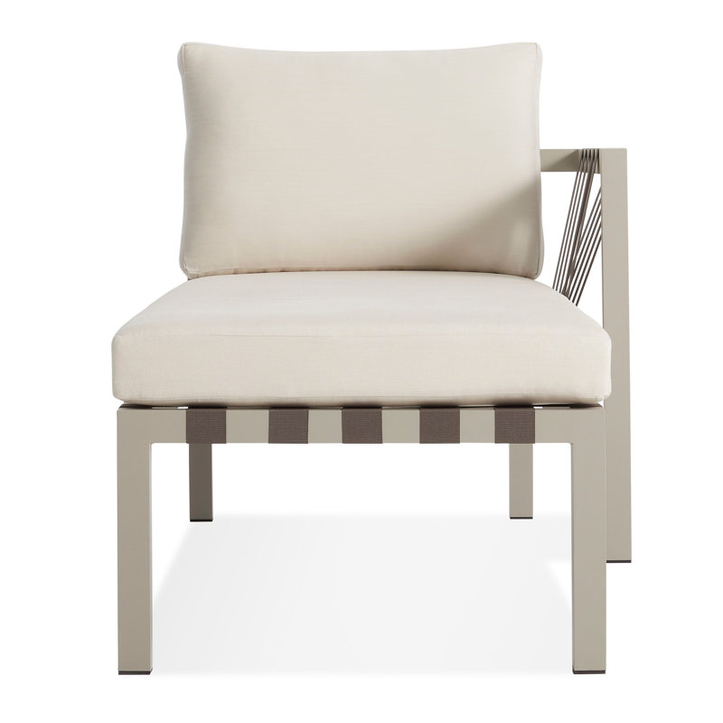 Jibe Right Arm Chaise, Gray, Sunbrella Canvas