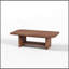 Table basse de 47,2 po en forme d'éventail avec tablette de rangement inférieure, finition grain de bois de noyer, table de salon moderne de style Mid-Century, mobilier d'appoint de style maison de campagne pour grands espaces, assemblage facile