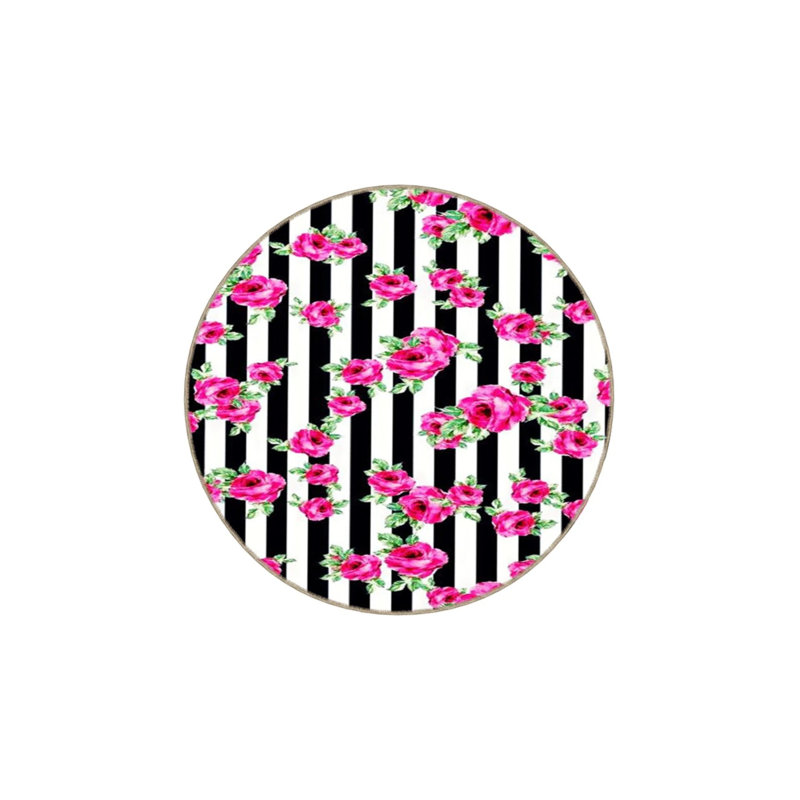 Tapis intérieur / extérieur rose Fara, Rectangle 5' x 8'