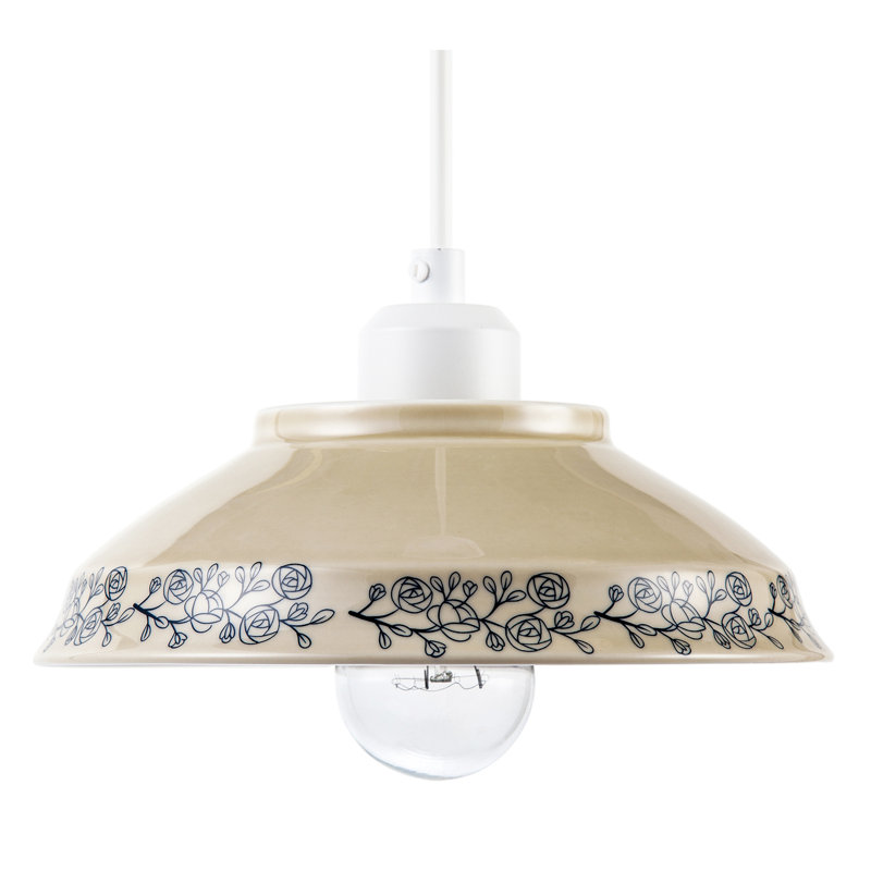 9 cm H Round Pendant Shade ( No Direct Attachment Method ) in Cream