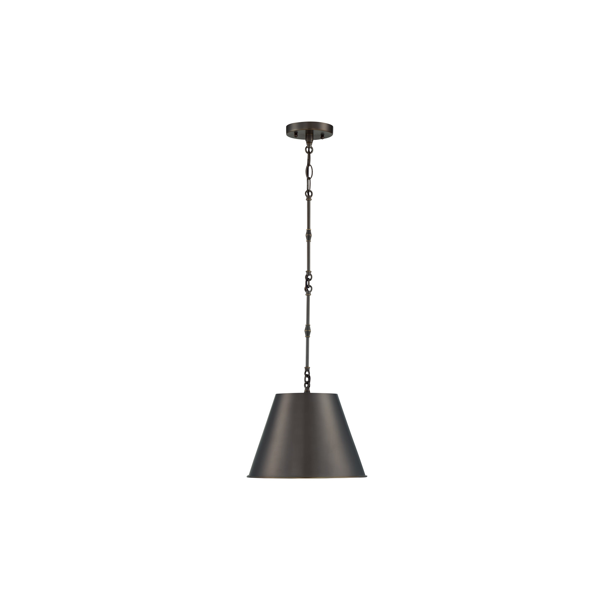 Presley Dimmable Pendant, 8.5" H x 12" W x 12" D, Old Bronze