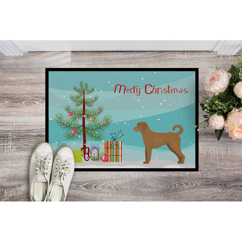 Wigmore Non-Slip Outdoor Doormat, Tan Labradoodle