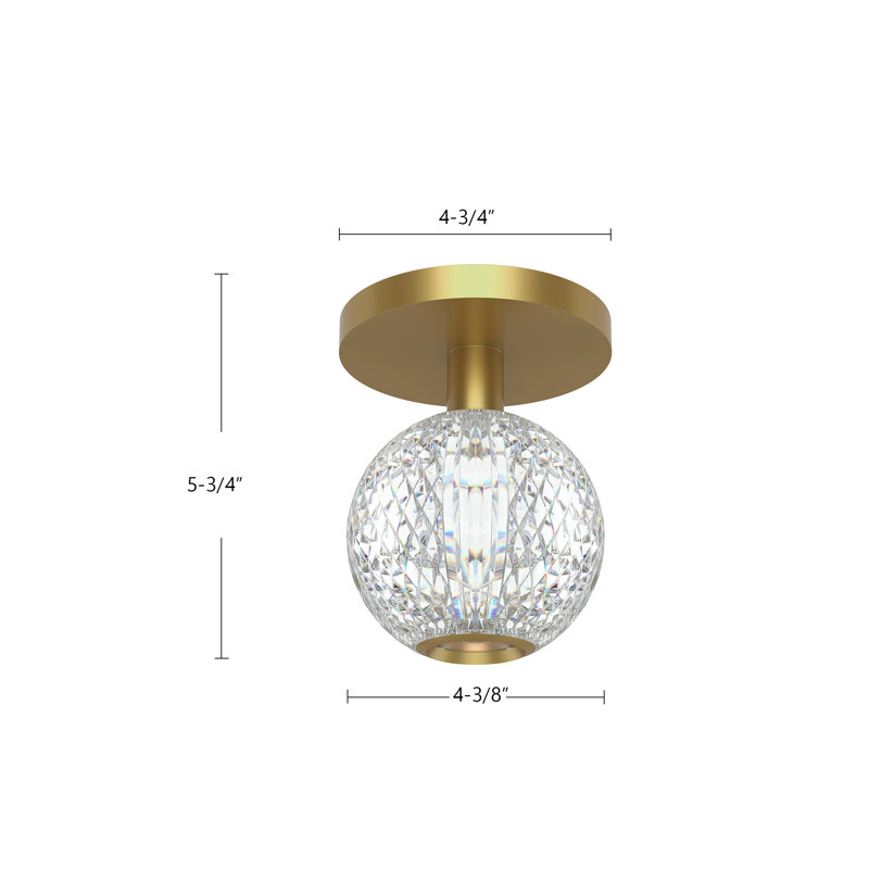 Marni 1 - Light LED Flush Mount, Polished Nickel