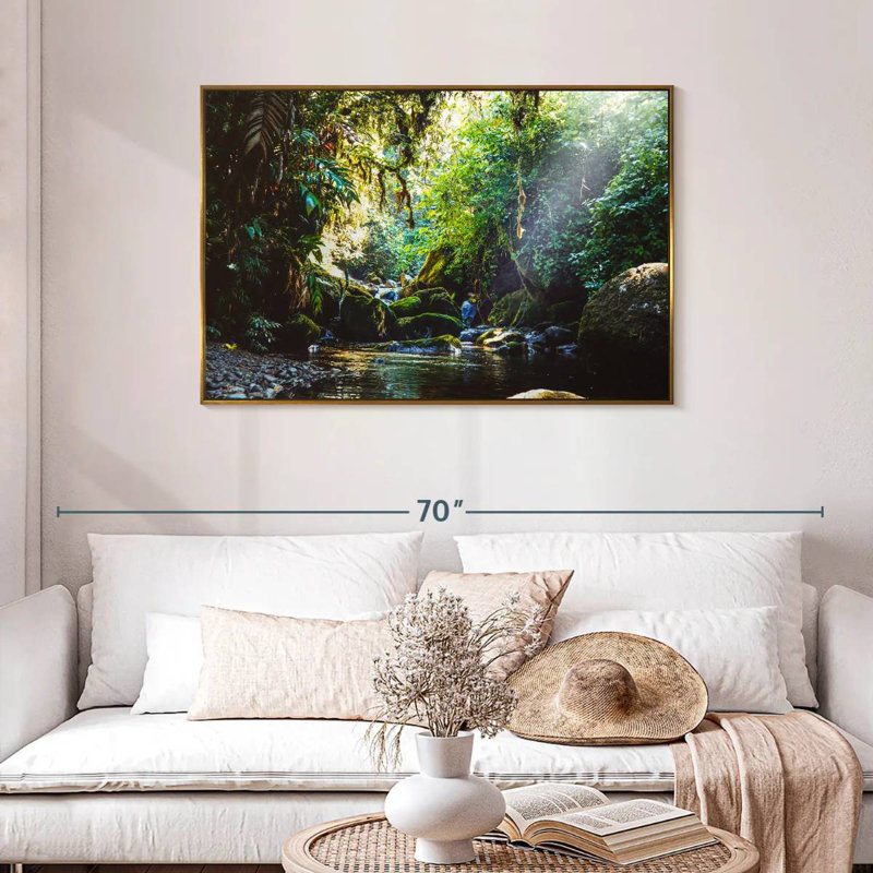 Forêt au Panama, Cadre flottant doré, 43 po x 29 po