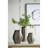 7X7x17" Aluminum Layered Chisel Oval Vase