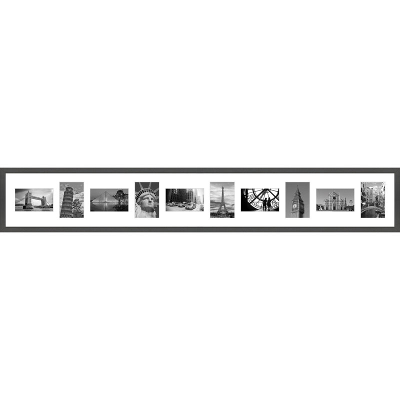 Lachanta Wood Picture Frame with Mat, Glossy Black