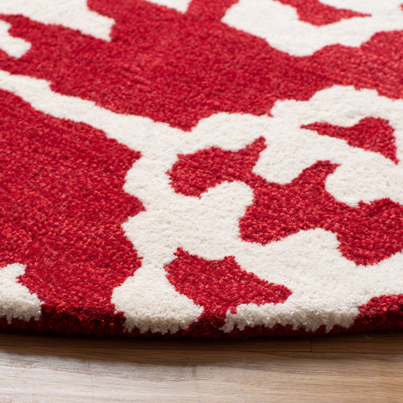 Kouerga bHand Tufted Wool Southwestern Rug, Round 5'
