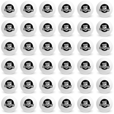 Paquet de 36 balles de bière GoPong (blanc), blanc