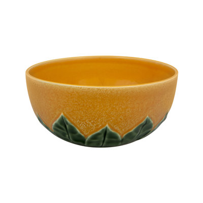 Orange Earthenware Salad Bowl