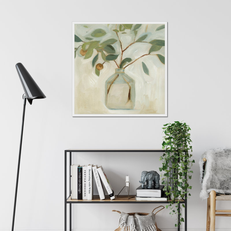 Arrangement I by Emma Scarvey - Painting, 95cm H x 95cm W, White Framed Paper Print