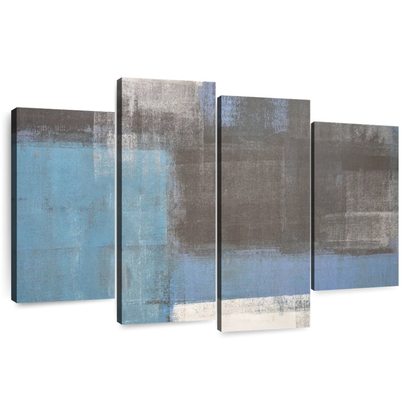 Avery Blue Gray Abstract, 27" H x 43" W