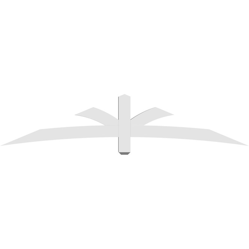 Support pour pignon Davenport, H 17,5 po x l 84 po (pas: 5/12), P 4 po x F 4 po, PVC