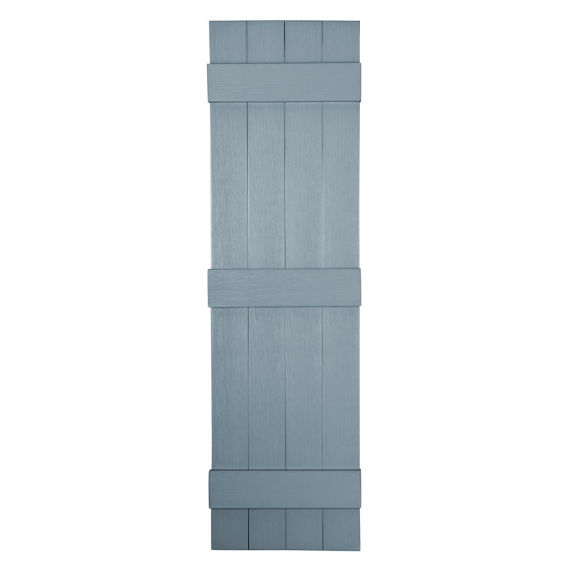 Persiennes personnalisées à 4 planches fermées, 73", Bleu colonial