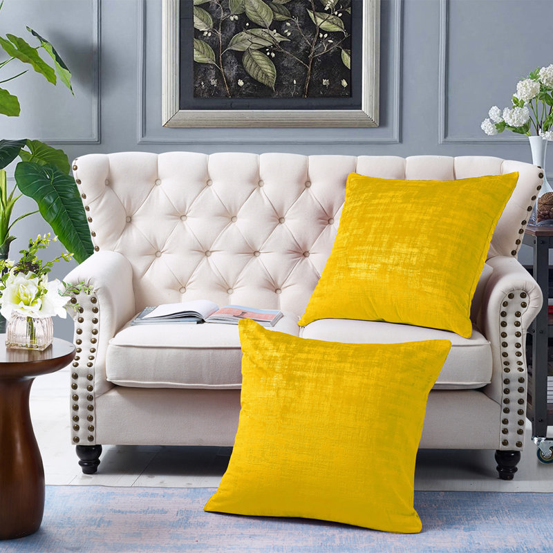 Square Euro Cushion Cover, Sulphur
