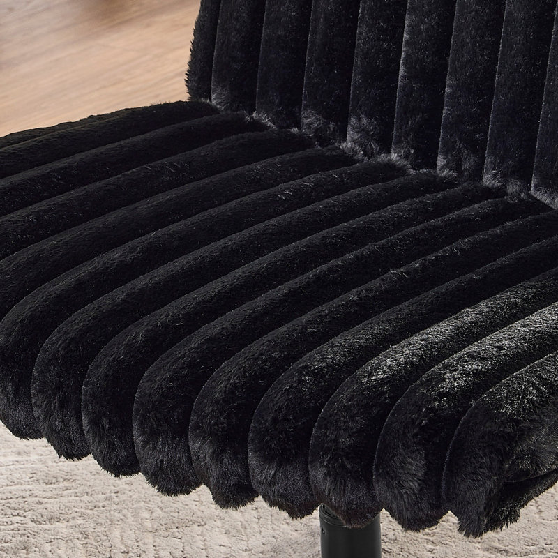 Chaise de coiffeuse Blynn, Noir
