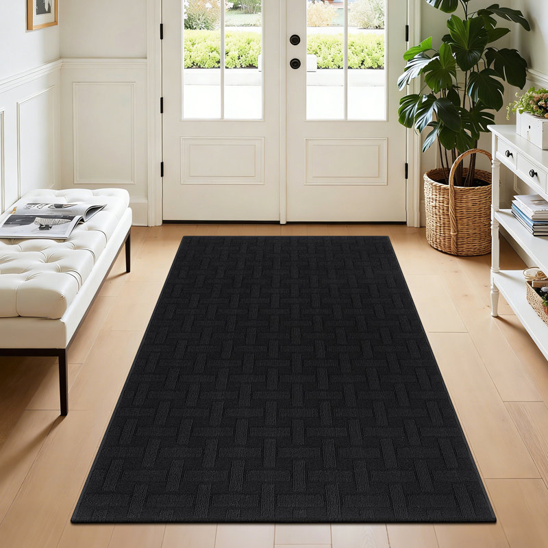 Paillasson antidérapant en polypropylène antitaches, l 36 po x L 60 po, Black