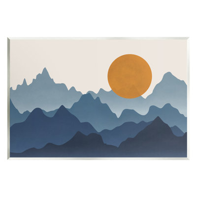 «Rising Sun Jagged Layered Mountain Range Peaks» par JJ Design House LLC - impression sur panneau de fibres à densité moyenne