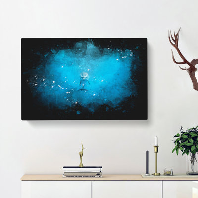 Lone Dolphin - Wrapped Canvas Painting