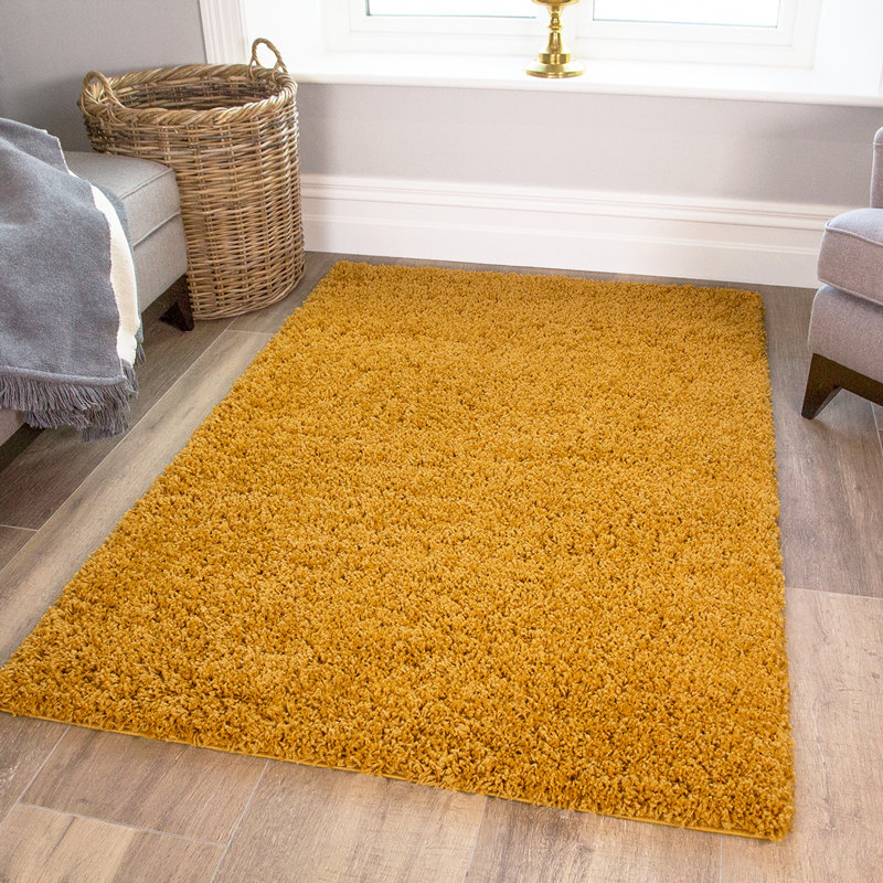 Ophiuchi Solid Colour Shag Area Rug, Rectangle 160 x 220cm