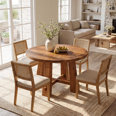 Walnut Solid Wood Base Dining Table