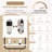Wood Bathroom Wall Cabinet with Adjustable Shelf and Hooks