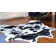 Ingham Black and White Faux Cowhide Area Rug