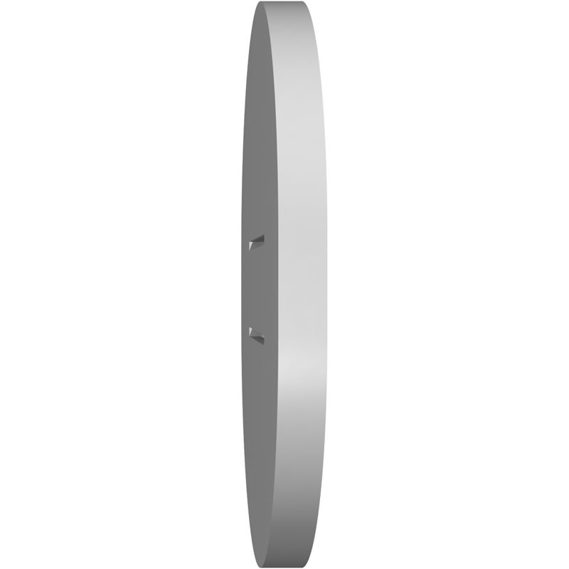 Vertical Round Ended Surface Mount Signature Urethane Functional Gable Vent, Primed Tan, 14'' H x 12'' W x 1'' D